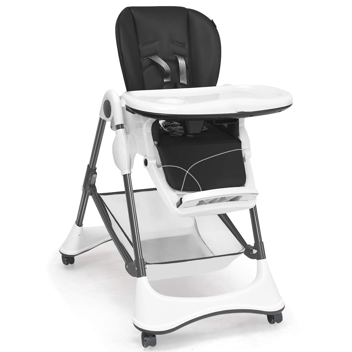 High Chair with Lockable Wheels