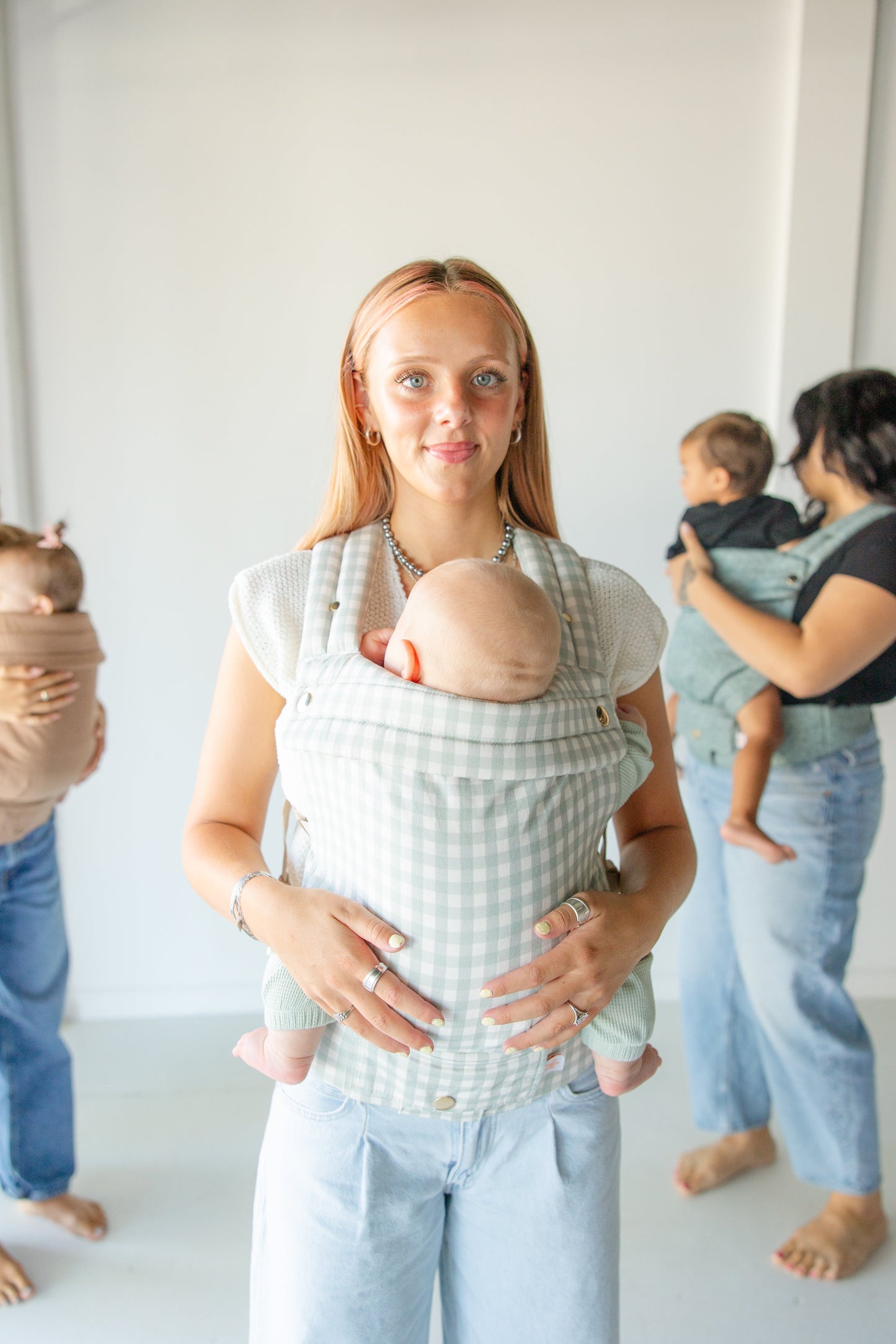 Baby Carrier With A Pocket - Coco Gingham