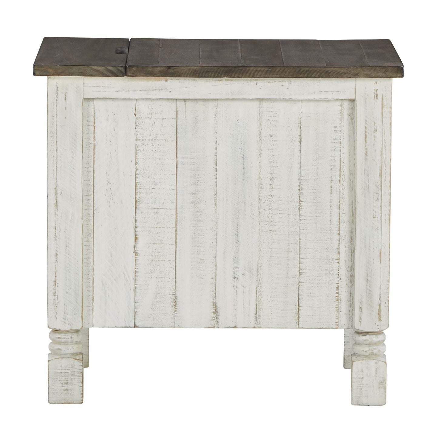 Chair Side End Table - White / Gray