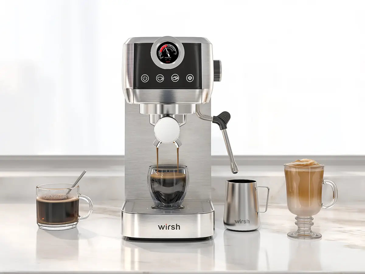 Espresso Machine | Home Barista Plus with Pressure Gauge & Steam Wand