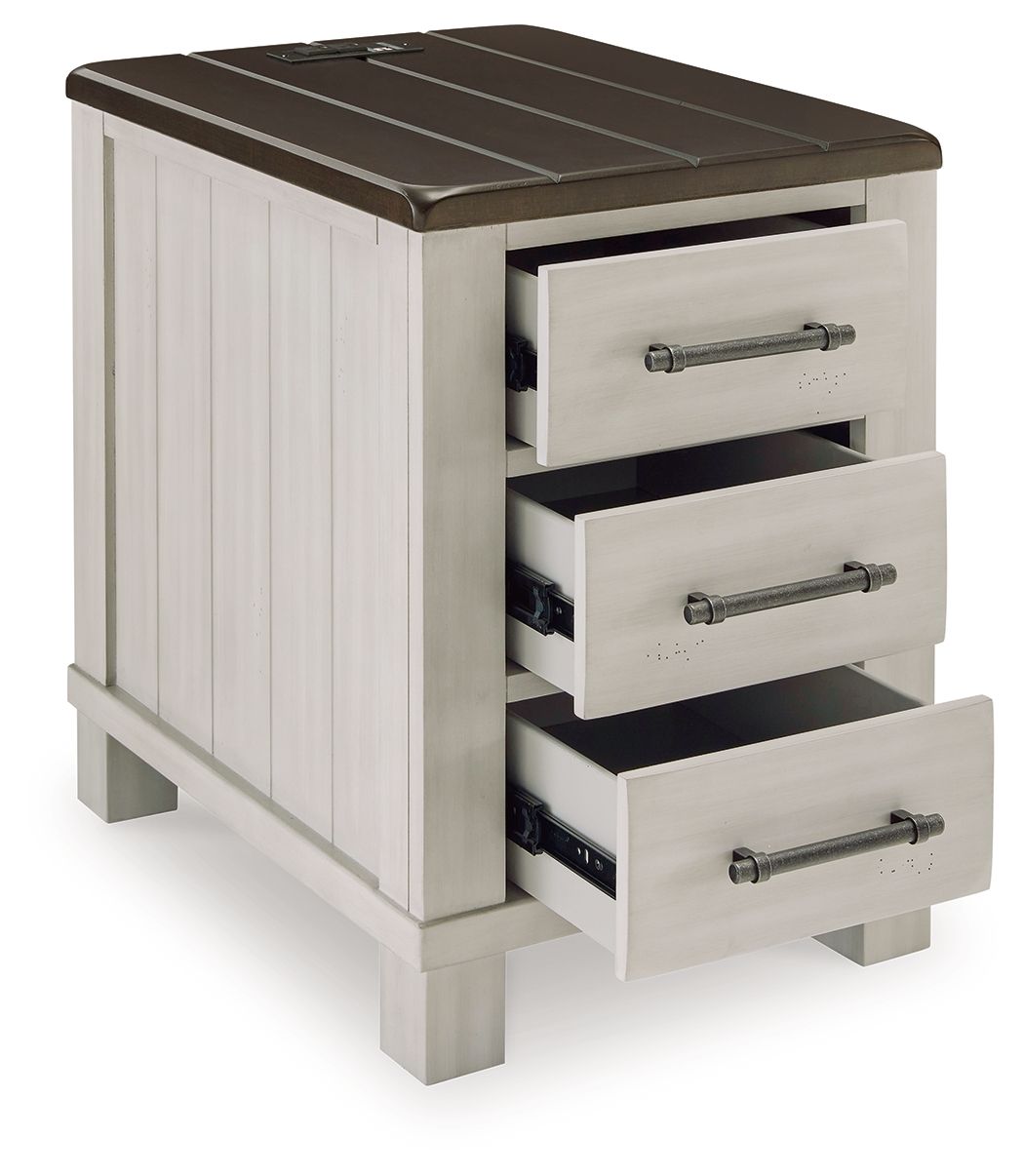 Chair Side End Table - Gray / Brown