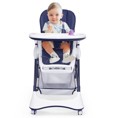 High Chair with Lockable Wheels