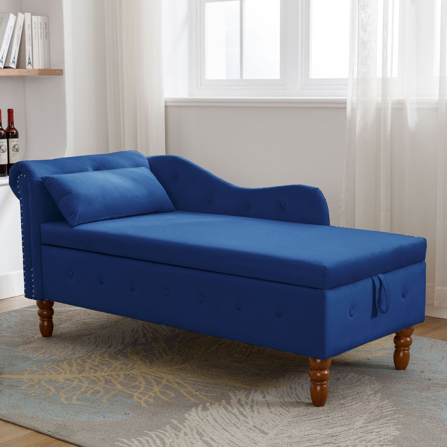Chaise Lounge With Storage & Pillow