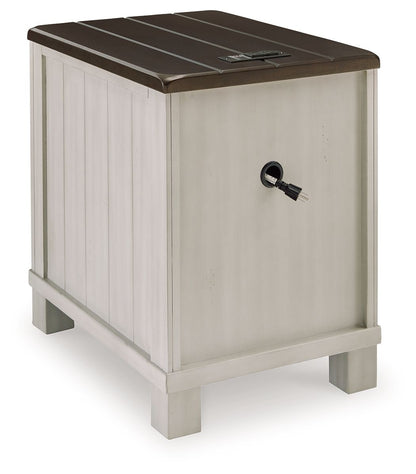 Chair Side End Table - Gray / Brown