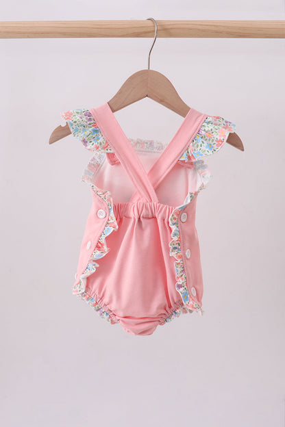 Pink Floral Ruffle Bubble