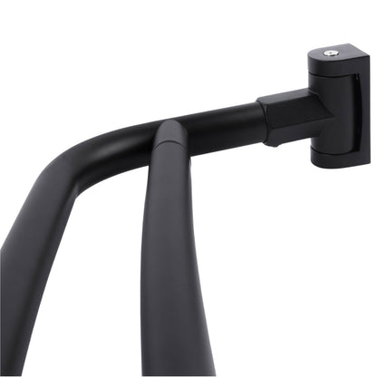 Double Curved Shower Rod (Matte Black Finish) - 44 in. to 70 in.