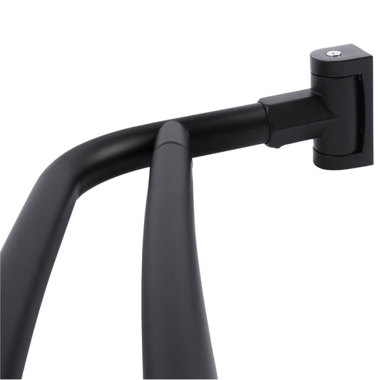 Double Curved Shower Rod (Matte Black Finish) - 44 in. to 70 in.