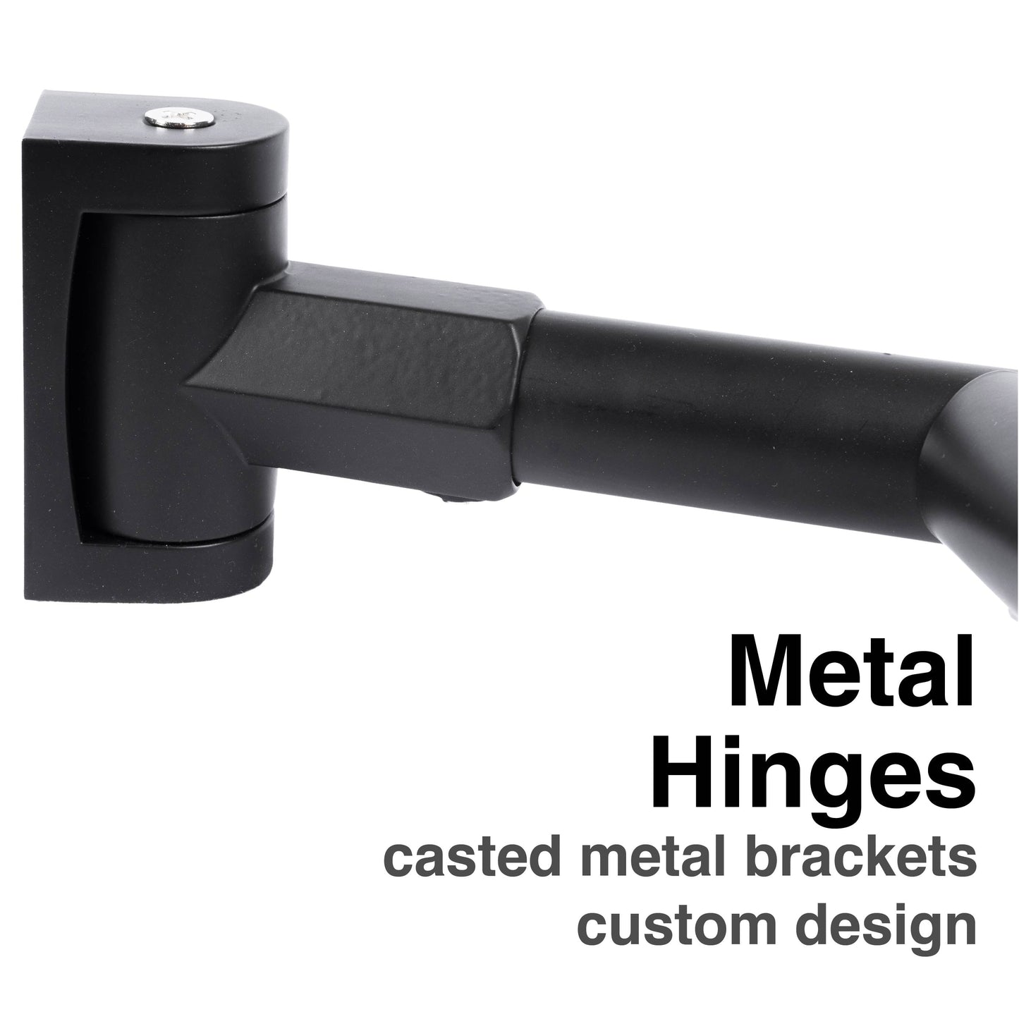 Double Curved Shower Rod (Matte Black Finish) - 44 in. to 70 in.