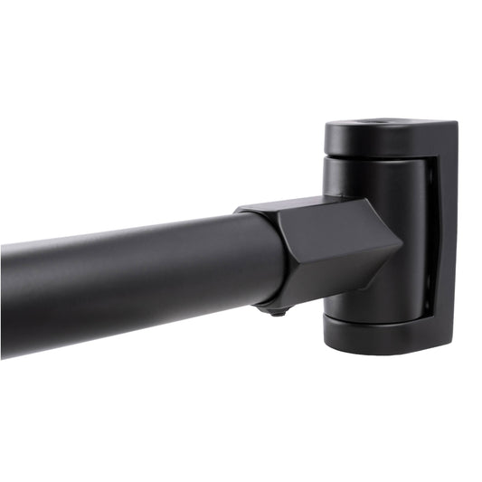 Curved Shower Rod (Black Finish) - 36 in. to 61 in.