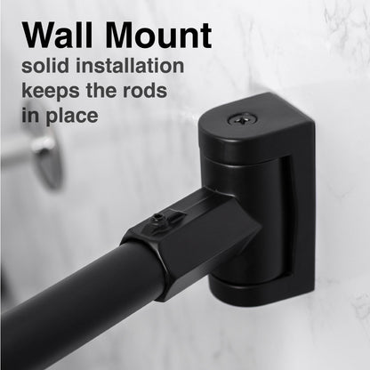 Curved Shower Rod (Black Finish) - 36 in. to 61 in.