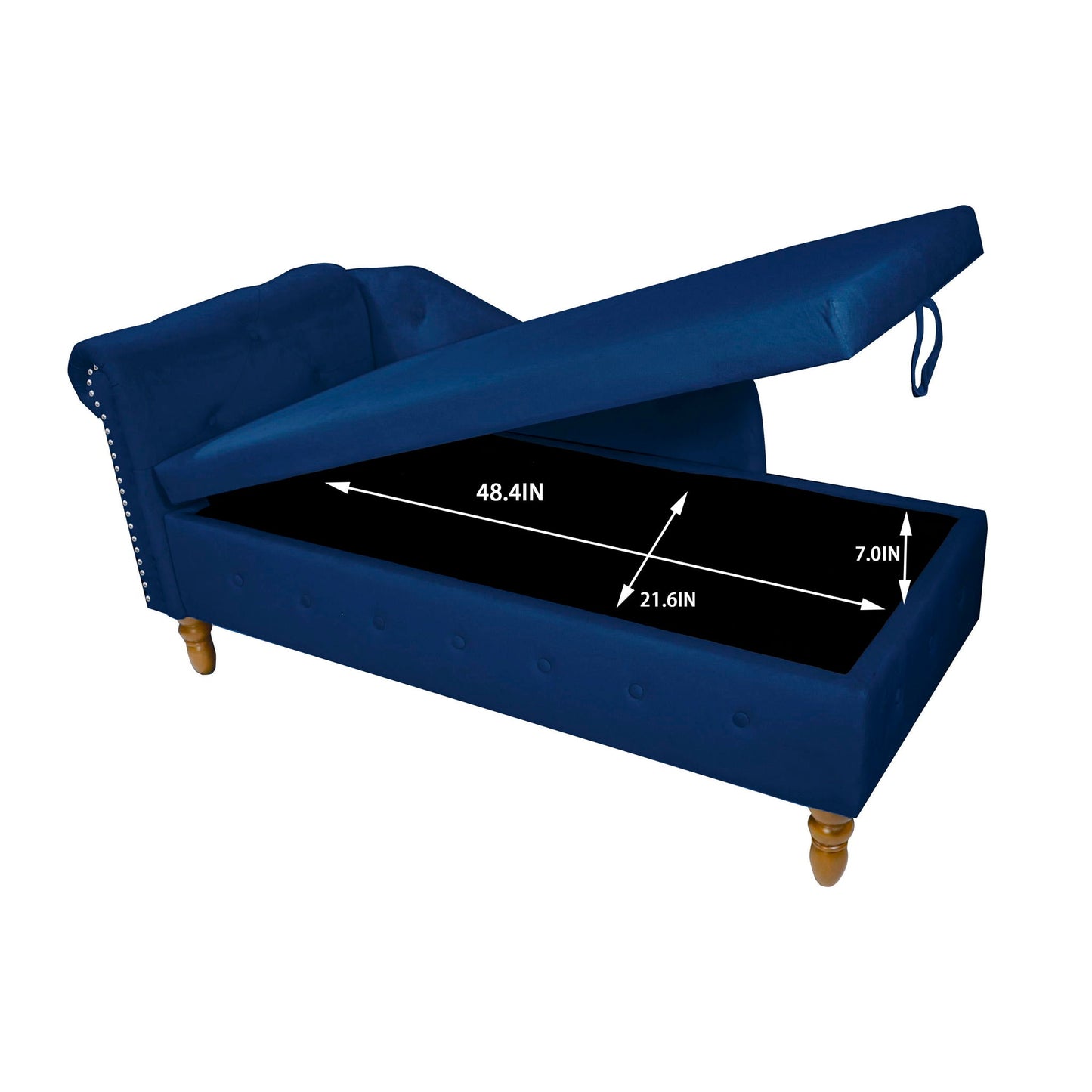 Chaise Lounge With Storage & Pillow