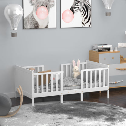 Bedroom Furniture with Guardrails 2-in-1 Convertible Kids