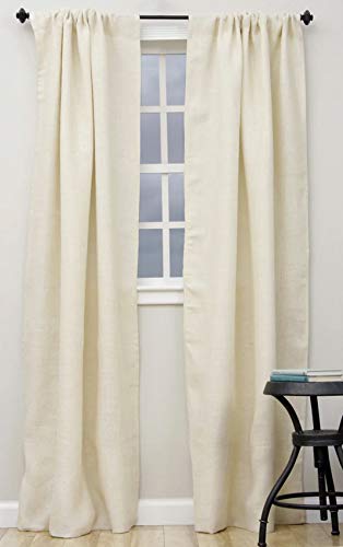 Burlap Lined Curtain Panel 42 x 96 Inch