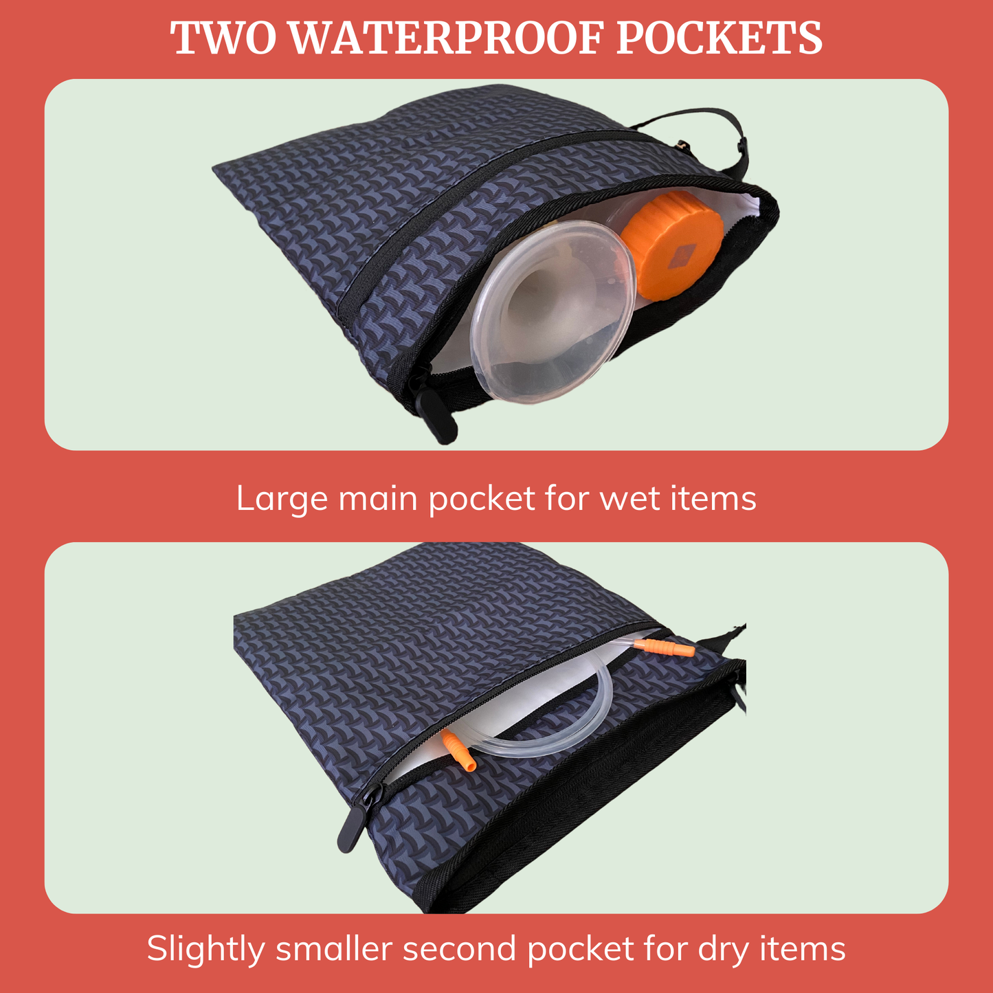 Wet Dry Bag for Breast Pump Parts