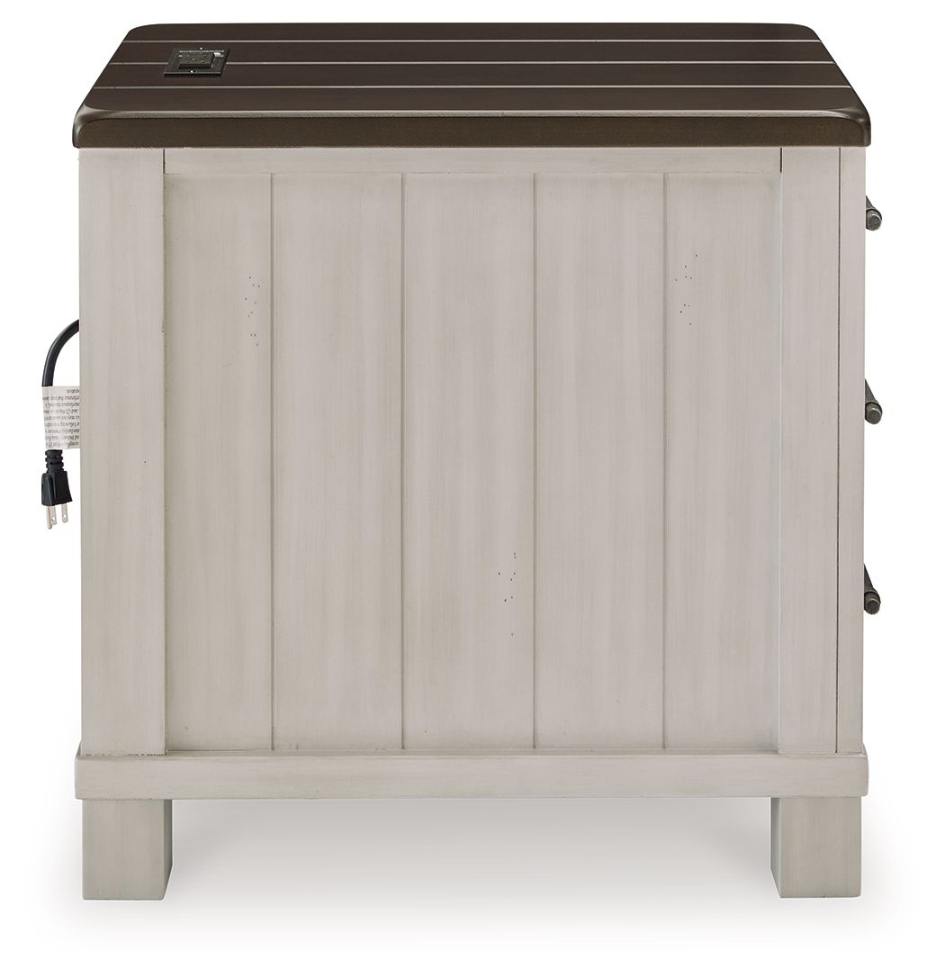 Chair Side End Table - Gray / Brown