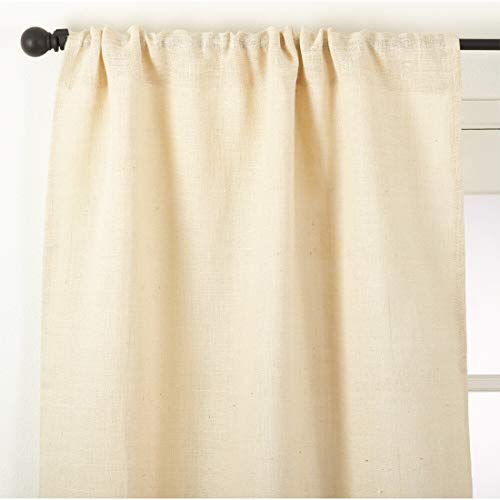 Burlap Lined Curtain Panel 42 x 96 Inch