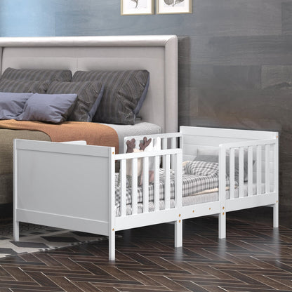 Bedroom Furniture with Guardrails 2-in-1 Convertible Kids