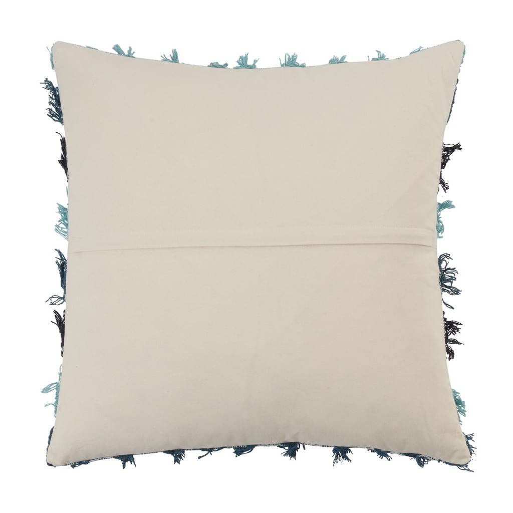 Fennco Styles Boho Striped Fringe Cotton Decorative Throw Pillow