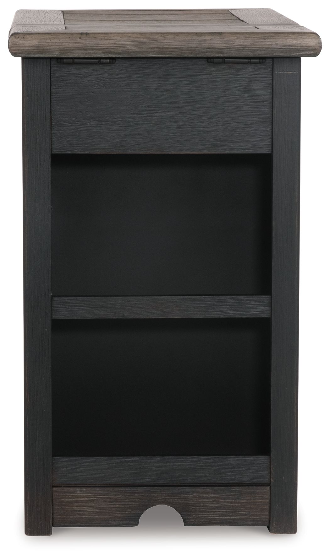 Chair Side End Table - Grayish Brown / Black