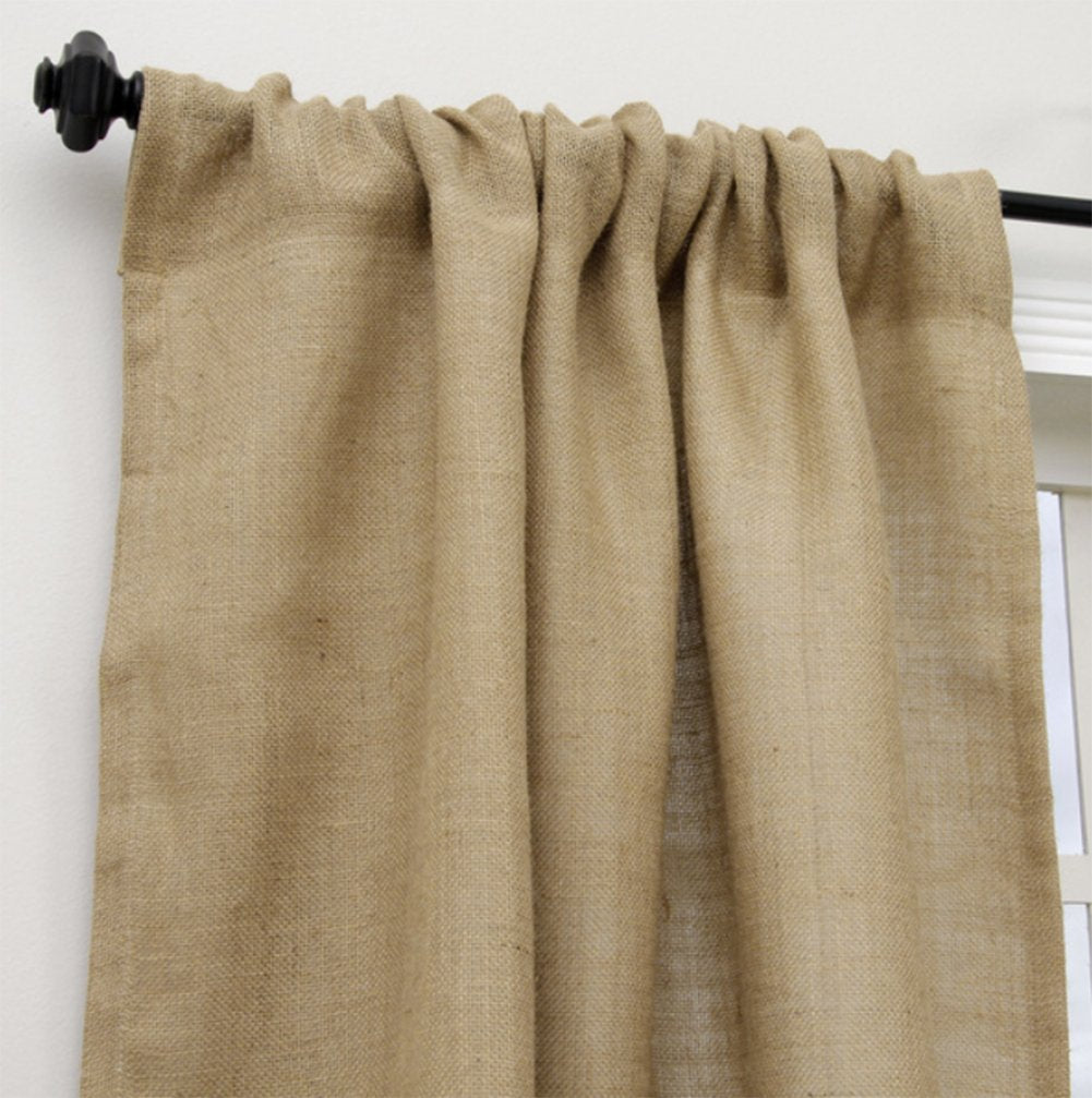 Burlap Lined Curtain Panel 42 x 96 Inch