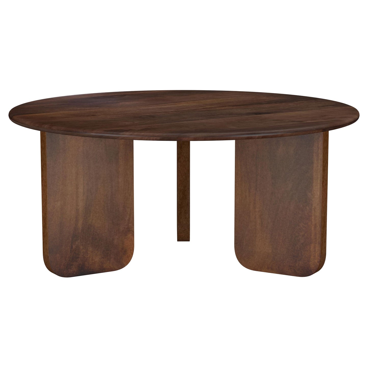 Two Piece Solid Wood Coffee and End Table Set Brown