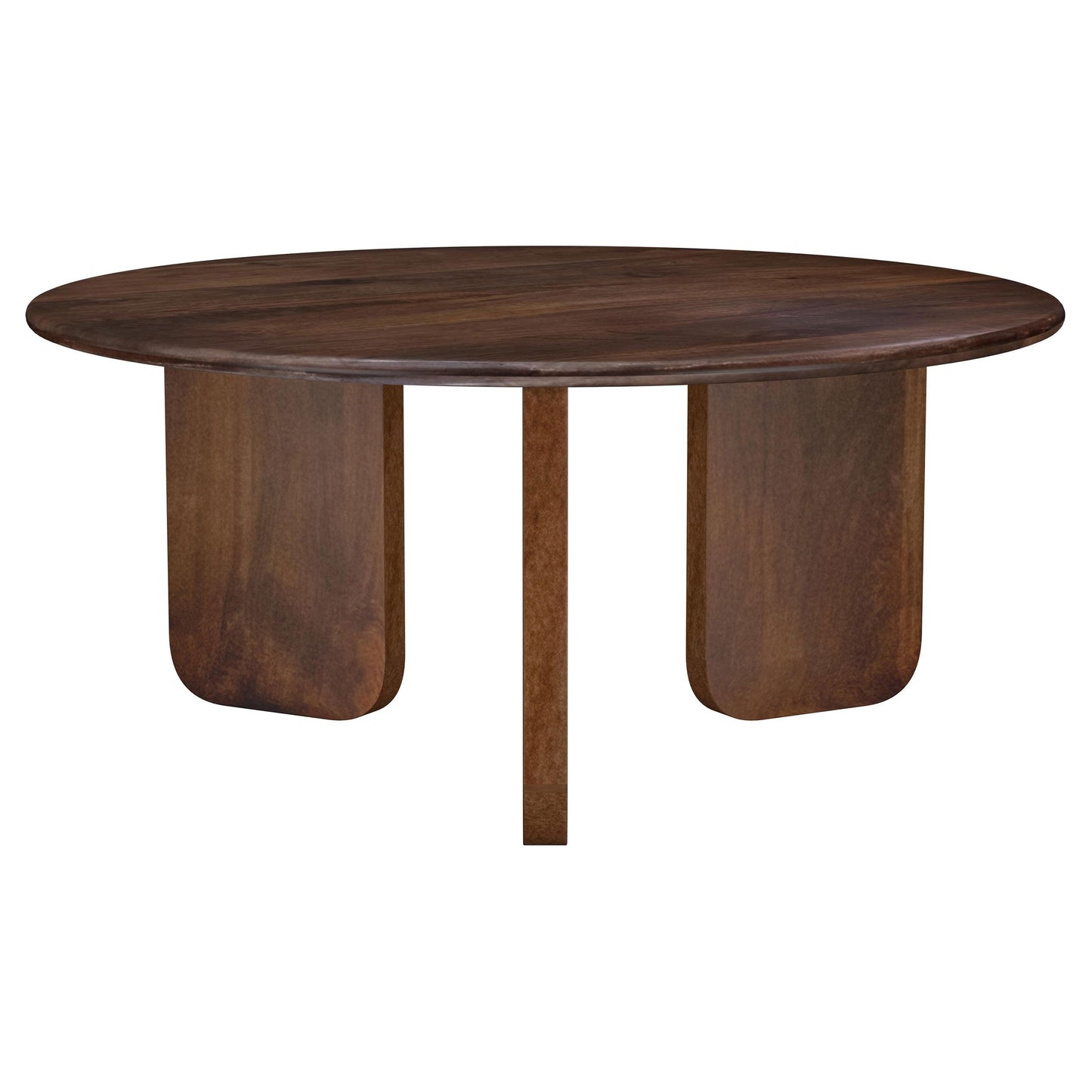 Two Piece Solid Wood Coffee and End Table Set Brown