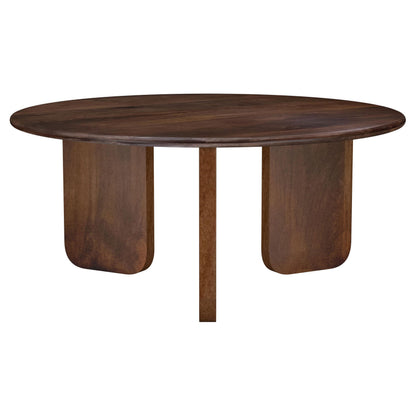 Two Piece Solid Wood Coffee and End Table Set Brown