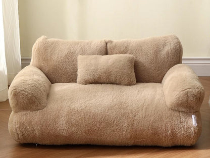Luxury Plush Pet Sofa Bed with Pillow