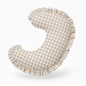 Ruffle Nursing Pillow Cover - Beige Gingham