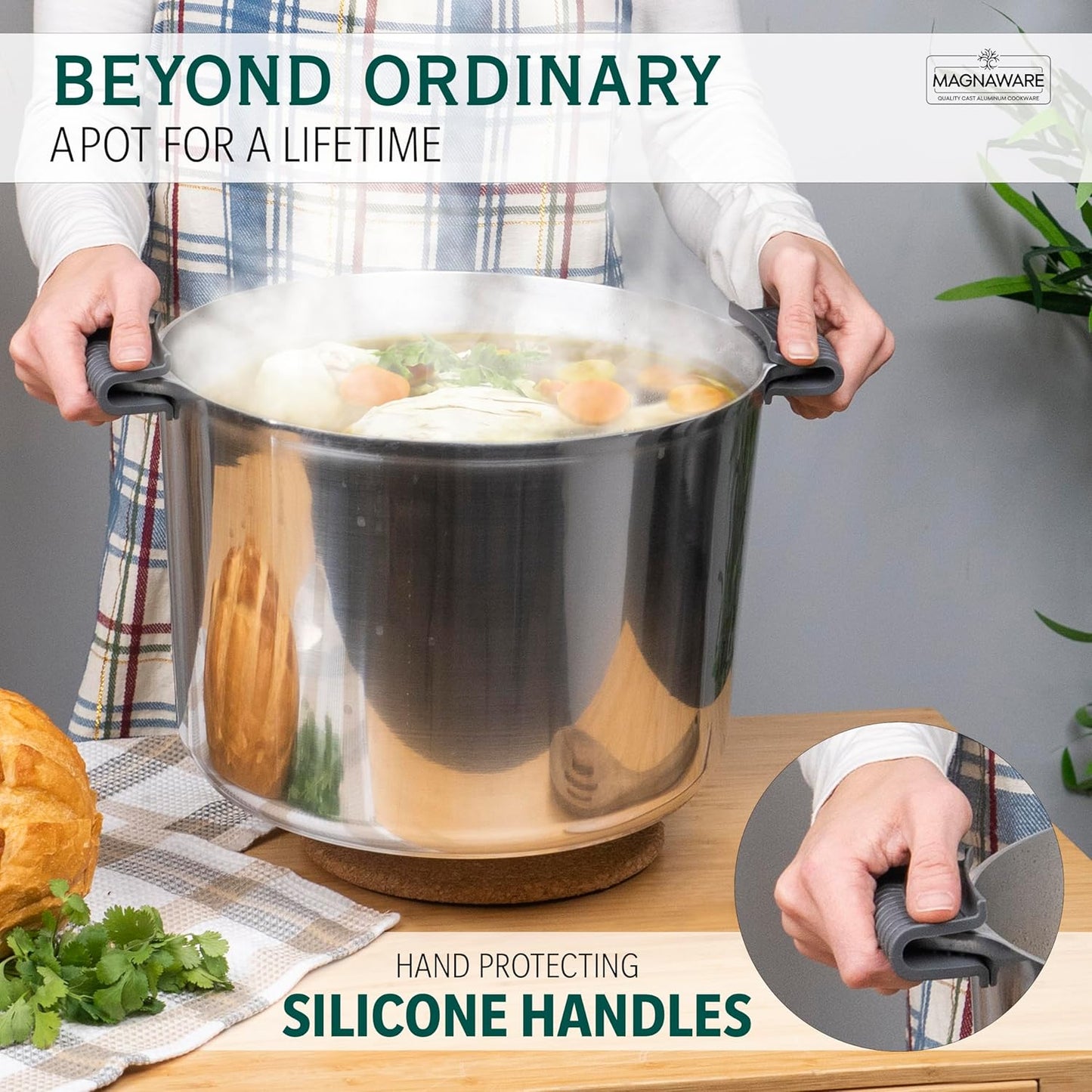 Stock Pot with Lid - 14 Quarts