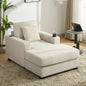 Oversized Chaise Lounge with Pillows, Charge Station & Cup Holders