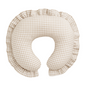 Ruffle Nursing Pillow Cover - Beige Gingham