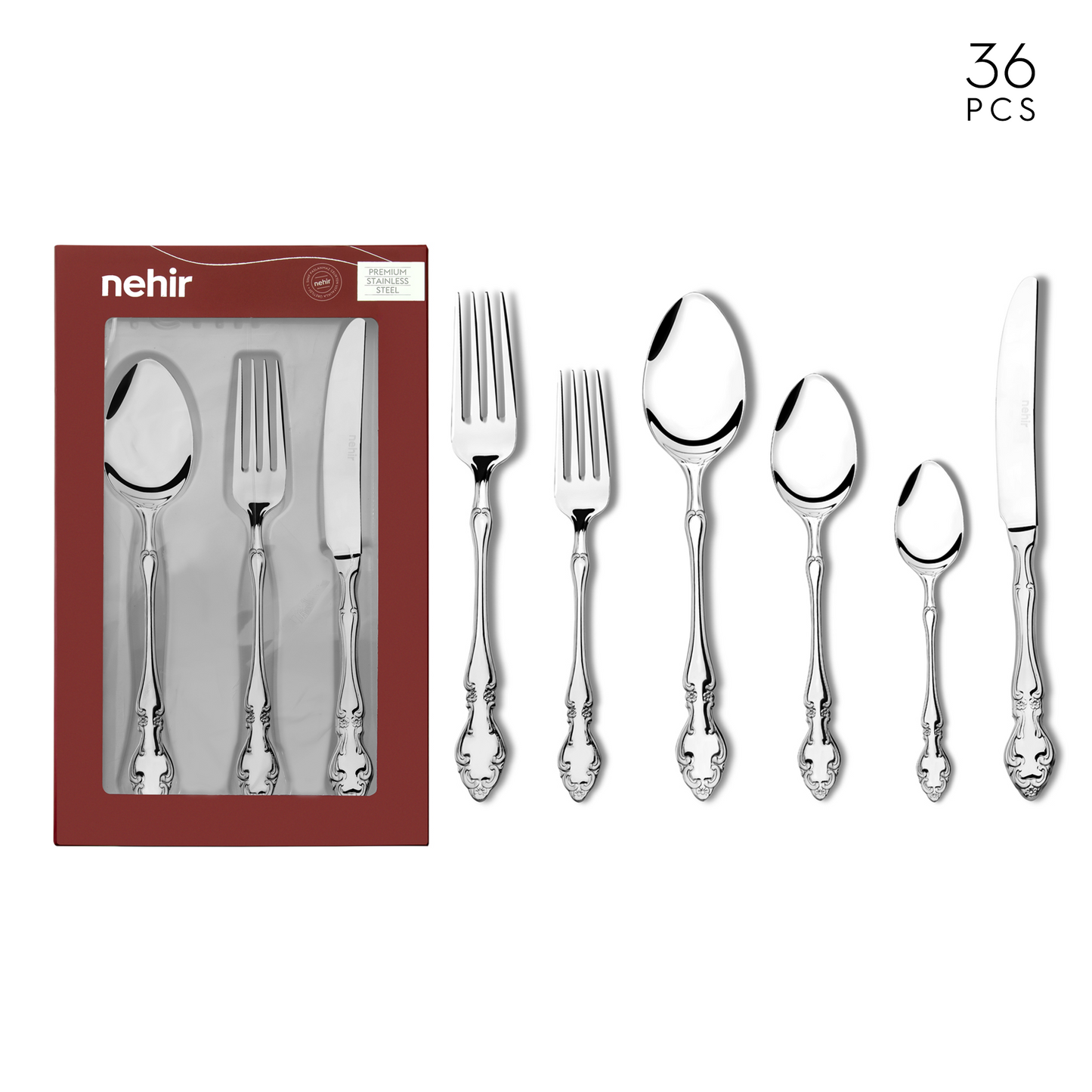 Mirrored Finish 36 Piece Cutlery Set