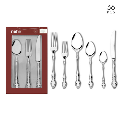 Mirrored Finish 36 Piece Cutlery Set