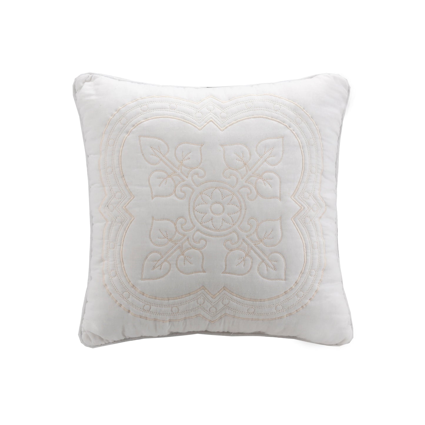 Serenity White Victorian Scalloped Reversible Quilt Bedding Set