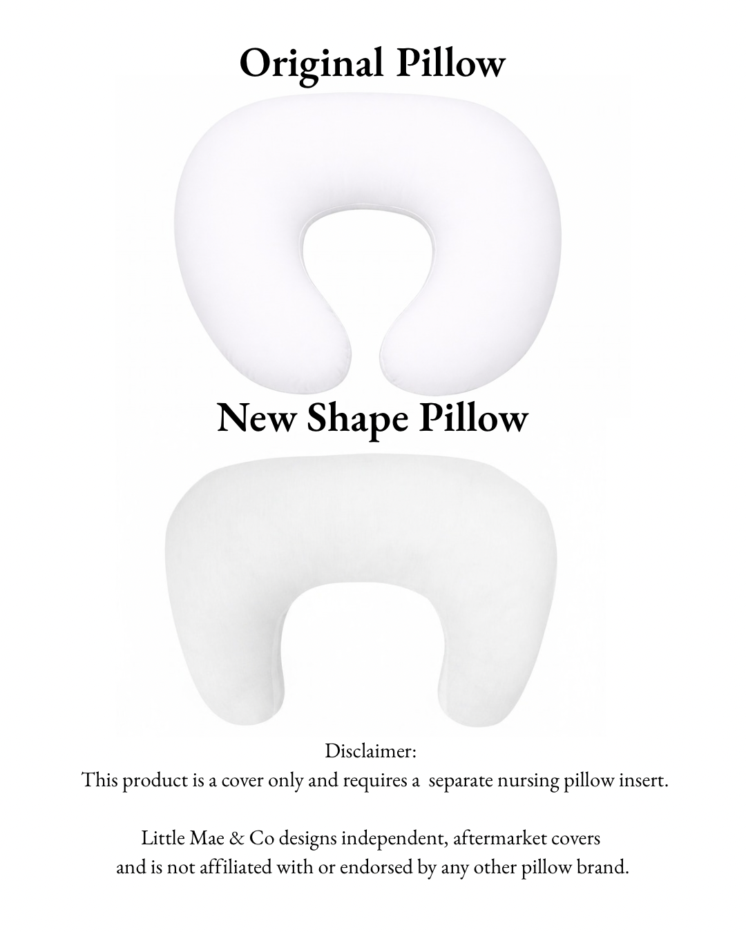 Ruffle Nursing Pillow Cover - Beige Gingham