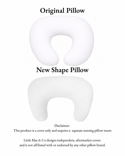 Ruffle Nursing Pillow Cover - Beige Gingham