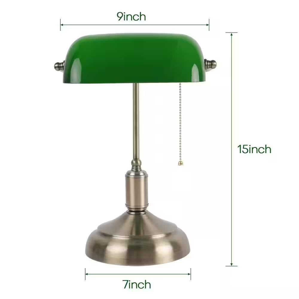 Antique Brass Bankers Lamp