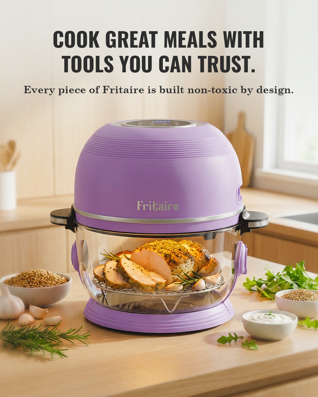 Air Fryer™ Self-Cleaning & Non-Toxic - Orange