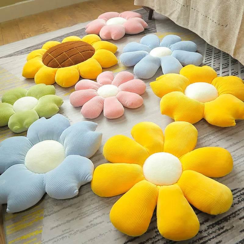 Stuffed Six Petal Sunflower Pillow
