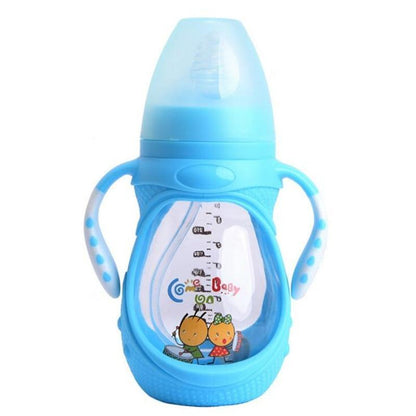 Infant Silicone Glass Feeding Bottle