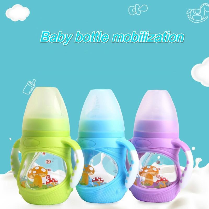Infant Silicone Glass Feeding Bottle