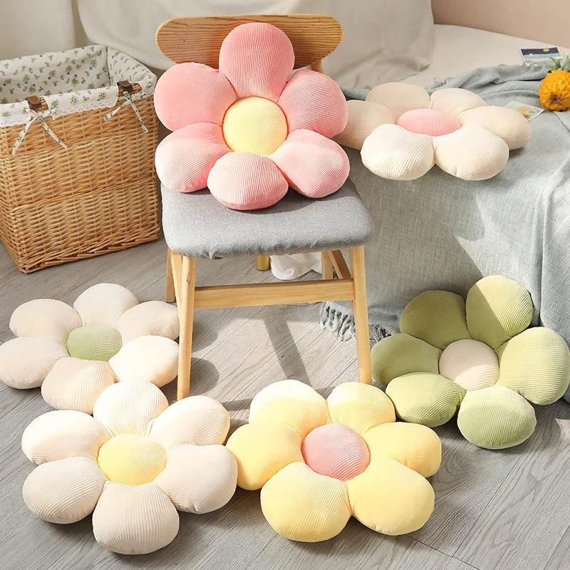 Stuffed Six Petal Sunflower Pillow