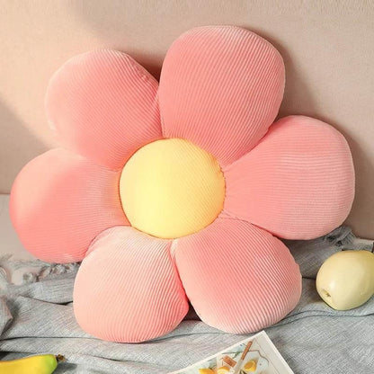 Stuffed Six Petal Sunflower Pillow