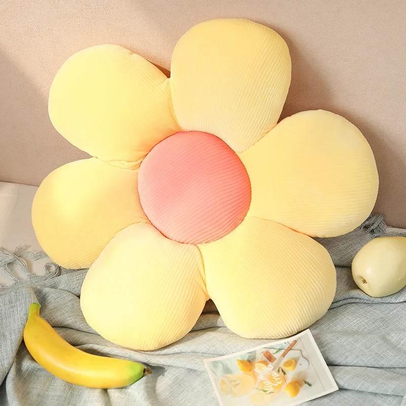 Stuffed Six Petal Sunflower Pillow