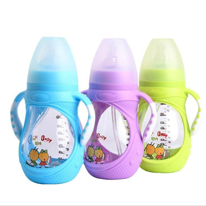 Infant Silicone Glass Feeding Bottle