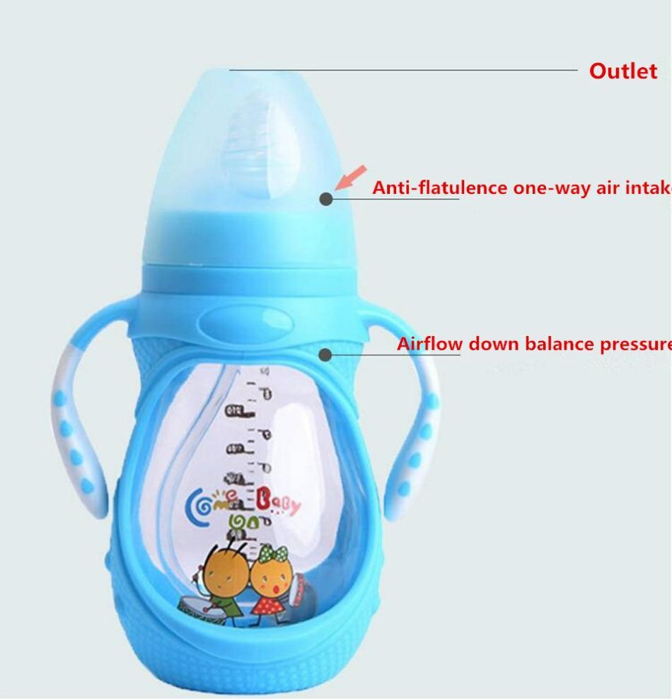 Infant Silicone Glass Feeding Bottle