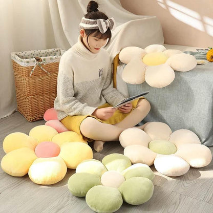Stuffed Six Petal Sunflower Pillow