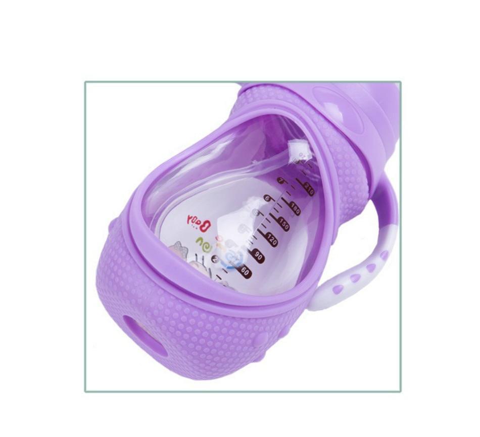 Infant Silicone Glass Feeding Bottle