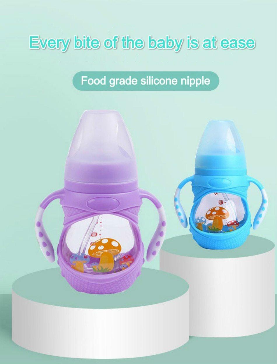 Infant Silicone Glass Feeding Bottle